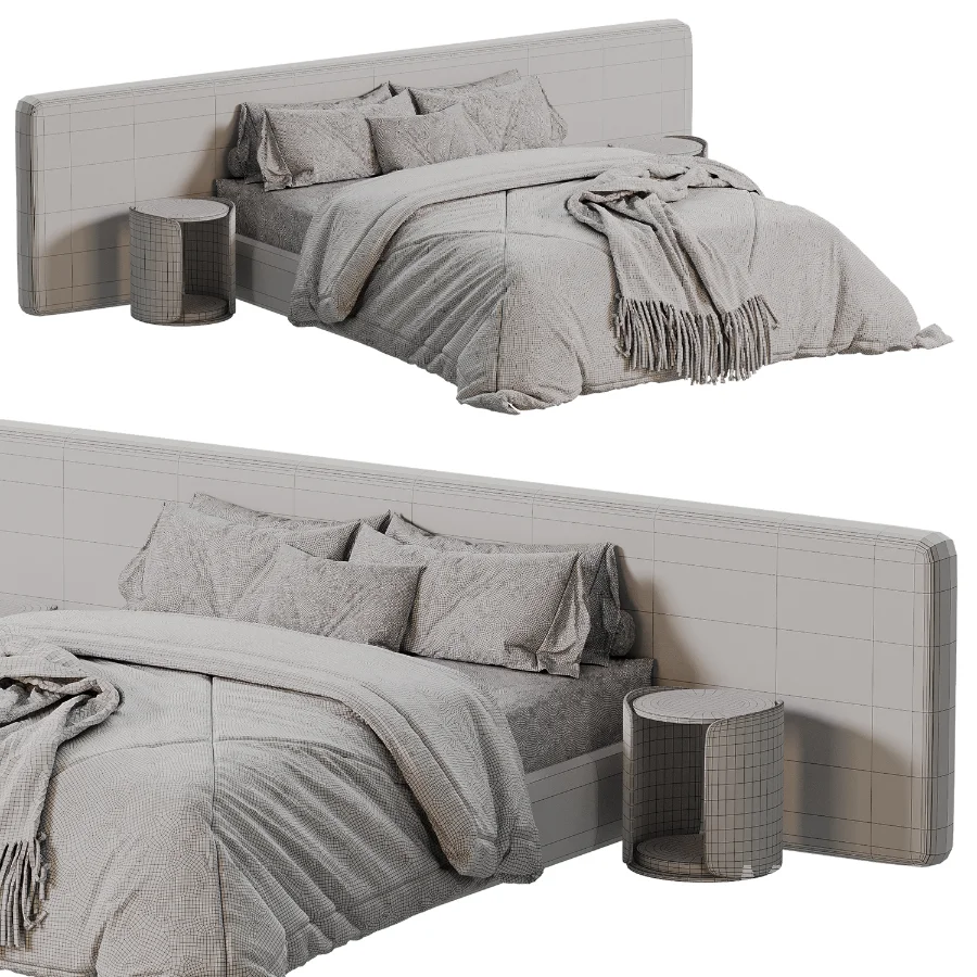 Modern Double Bed 03 - Image 4