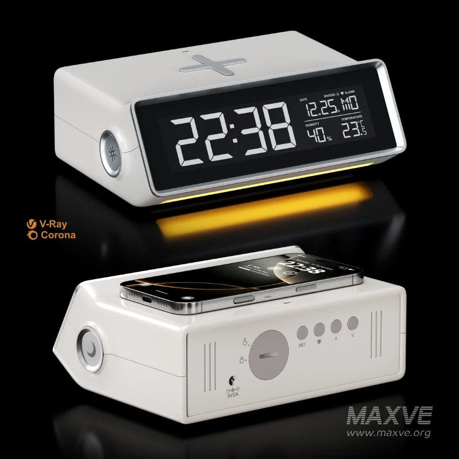 MOOAS Smart Wireless Charging Nightlight Clock - Image 1