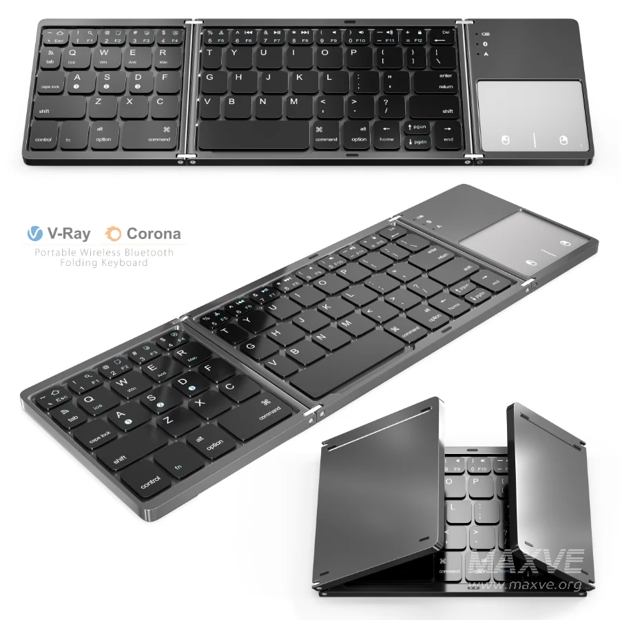 Portable Wireless Bluetooth Folding Keyboard - Image 1