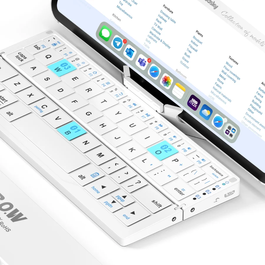 Bluetooth Keyboard Foldable iPad Pro - Image 5