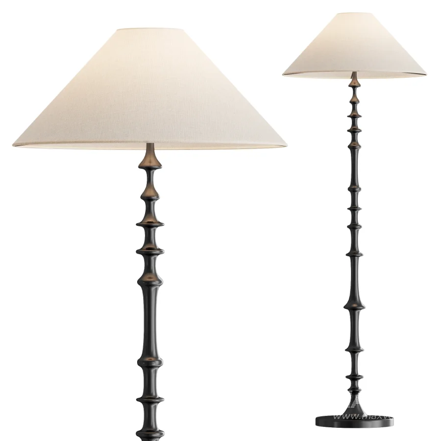 PetrusTall Matte Black Floor Lamp - Image 1