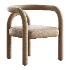 Modern Design Armless Open Back Chairs Fabric Dining Chairs - Thumbnail 4