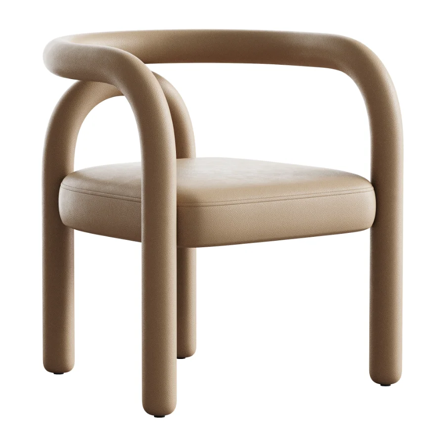 Modern Design Armless Open Back Chairs Fabric Dining Chairs - Image 4