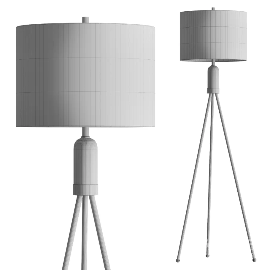 Orion High Brushed Nickel Floor Lamp - Image 3