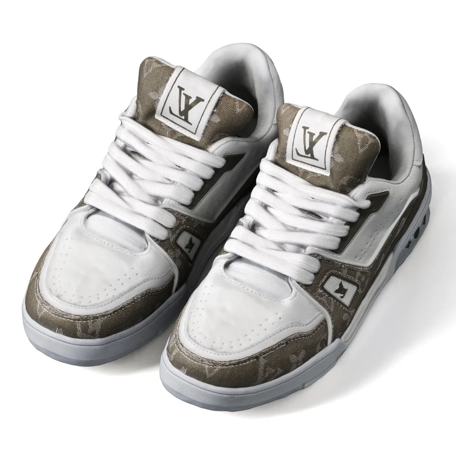 Minimal Sneakers with Denim Design - Image 4