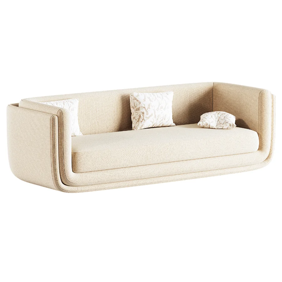Clementine Dove Grey Woven 3 Seater Fabric Sofa - Image 7