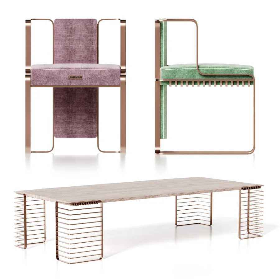 JARMAN DINING TABLE AND CHAIR - Image 6