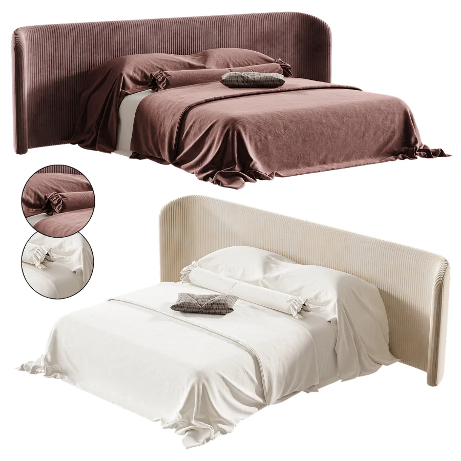 Modern Double Bed 09 - Image 2