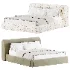Riviera Isabelline White Fabric Queen Bed - Thumbnail 2