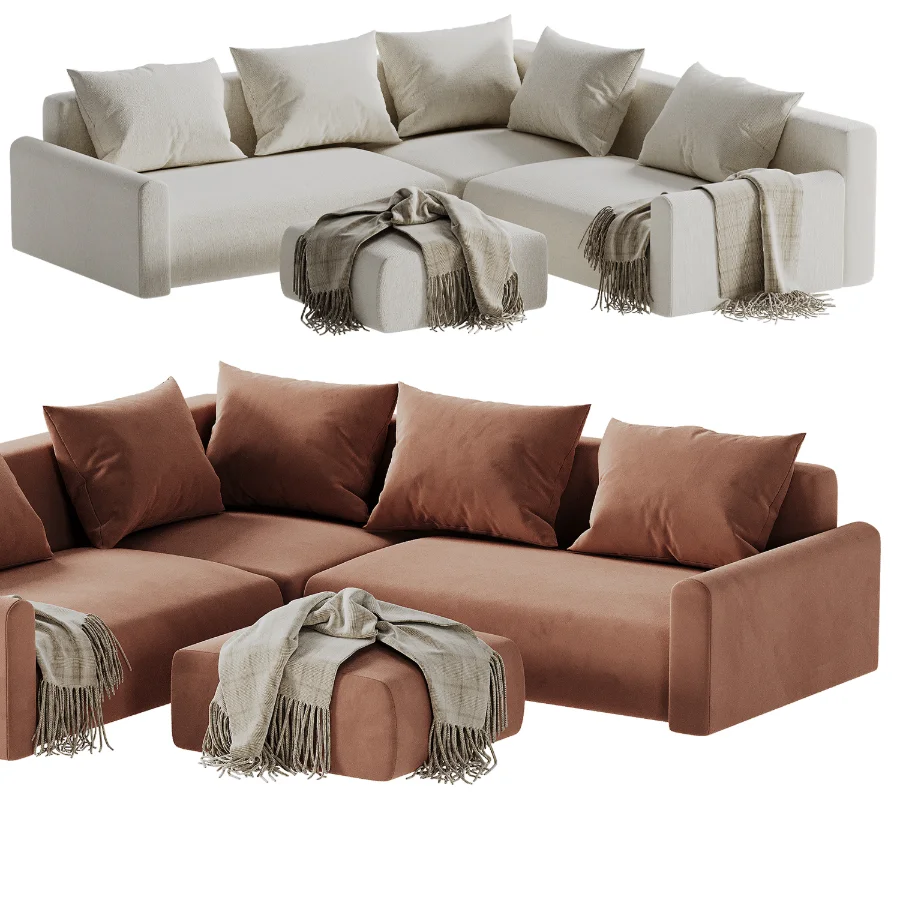 Corner sofa Kirmas 5 Velvet Eclipse divan - Image 6