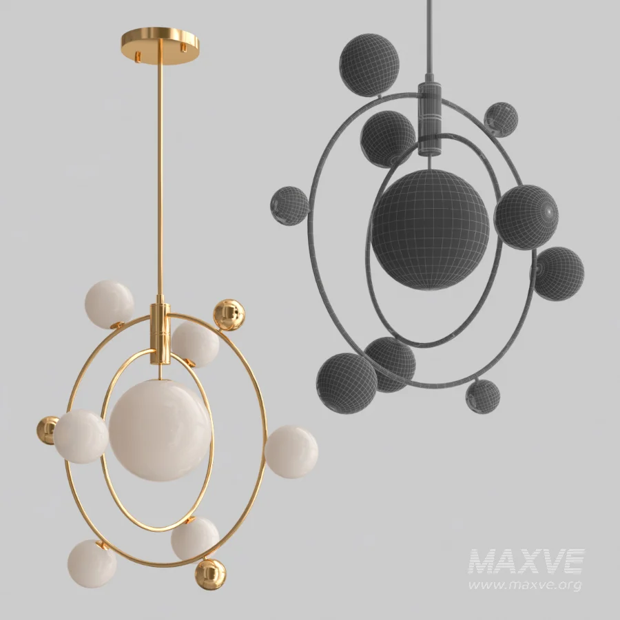 Contemporary Metal Chandelier - Image 3