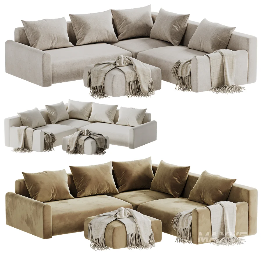 Corner sofa Kirmas 5 Velvet Eclipse divan - Image 5