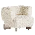 Antonella Stone Cream Woven Fabric Occasional Chair - Thumbnail 3