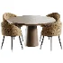 Boucle chair grey and Dining table Makoto - Thumbnail 1