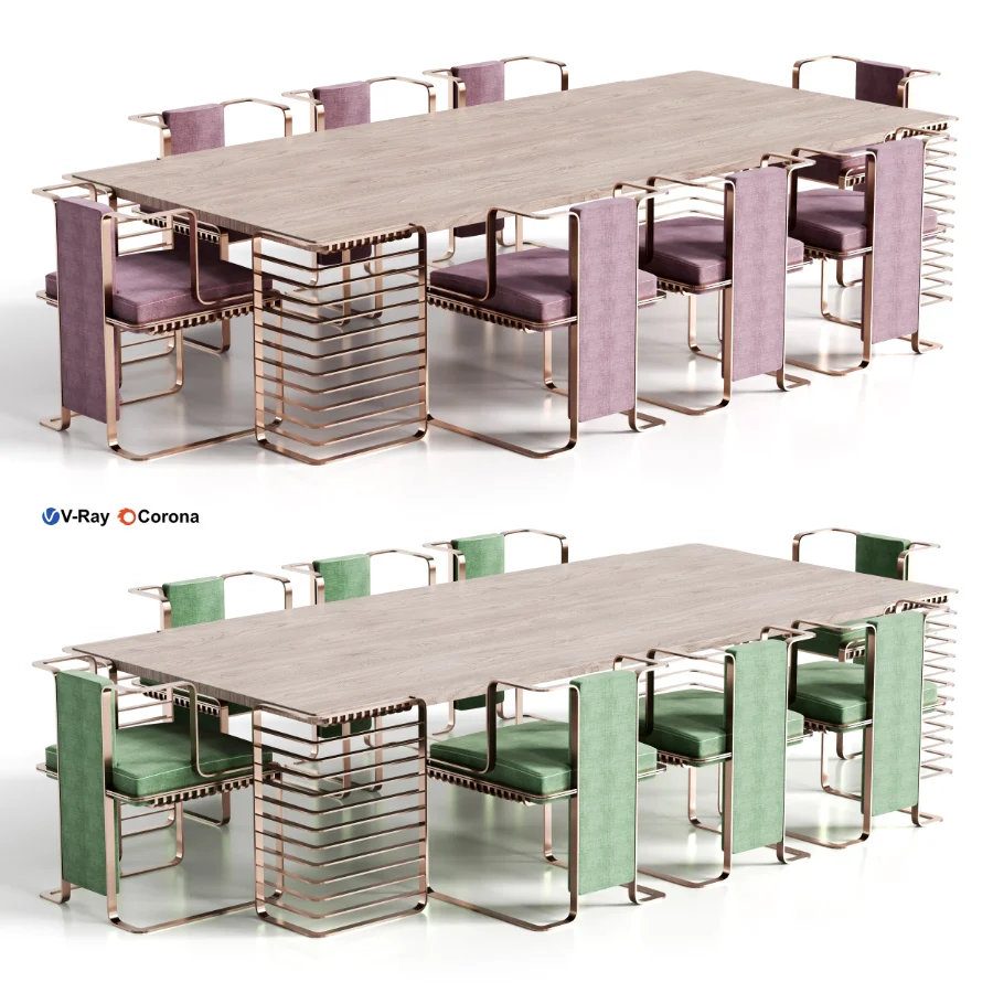 JARMAN DINING TABLE AND CHAIR - Image 1