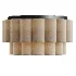 Folia scalloped natural linen flush pendant - Thumbnail 4