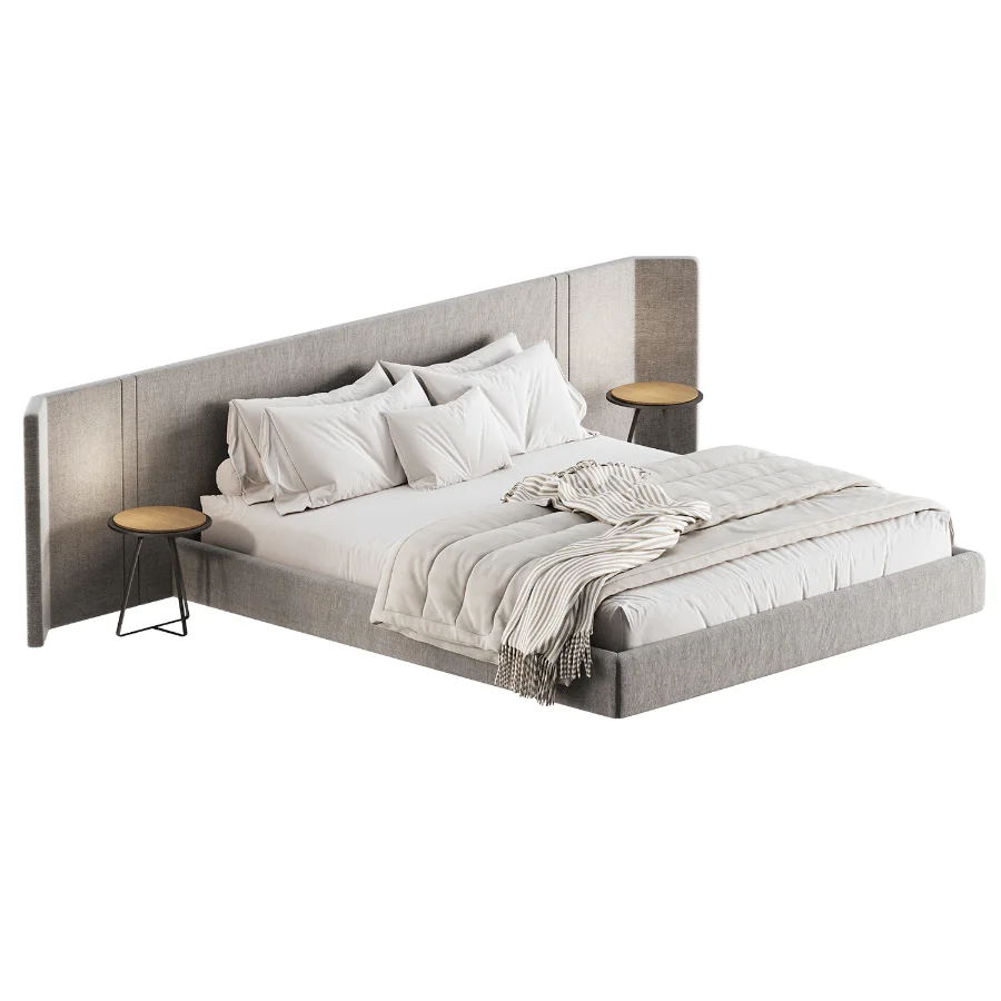 Japandi Double Bed 03 - Image 1