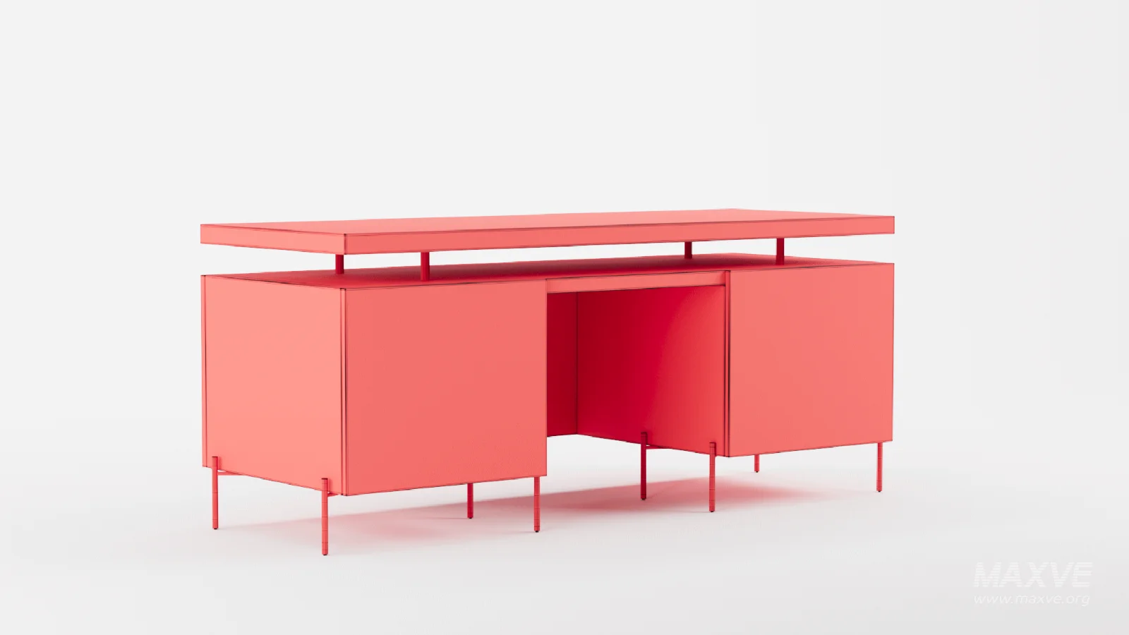 Raffael Carved Wood Executive Desk - Image 11