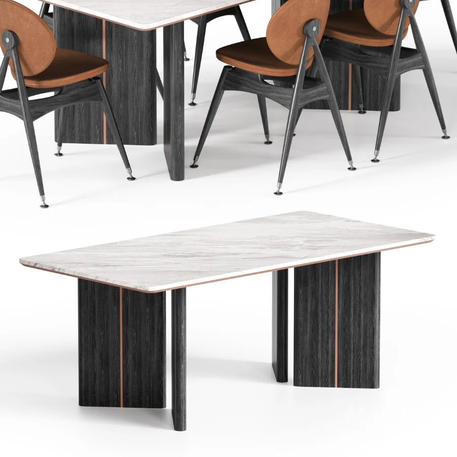 MODERN DINING TABLE AND CHAIRS - Image 6