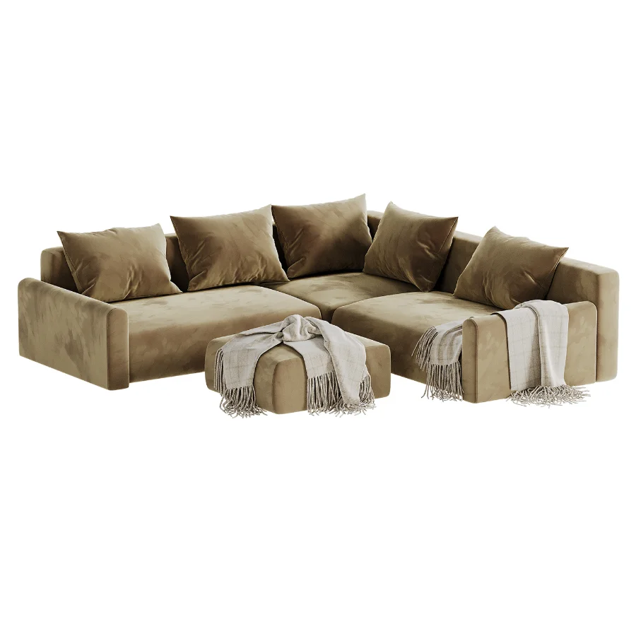 Corner sofa Kirmas 5 Velvet Eclipse divan - Image 2