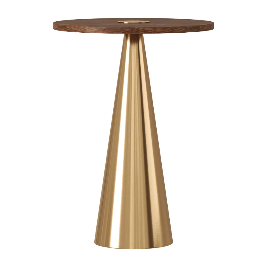 Addyson Grey Marble And Gold Side Table - Image 1