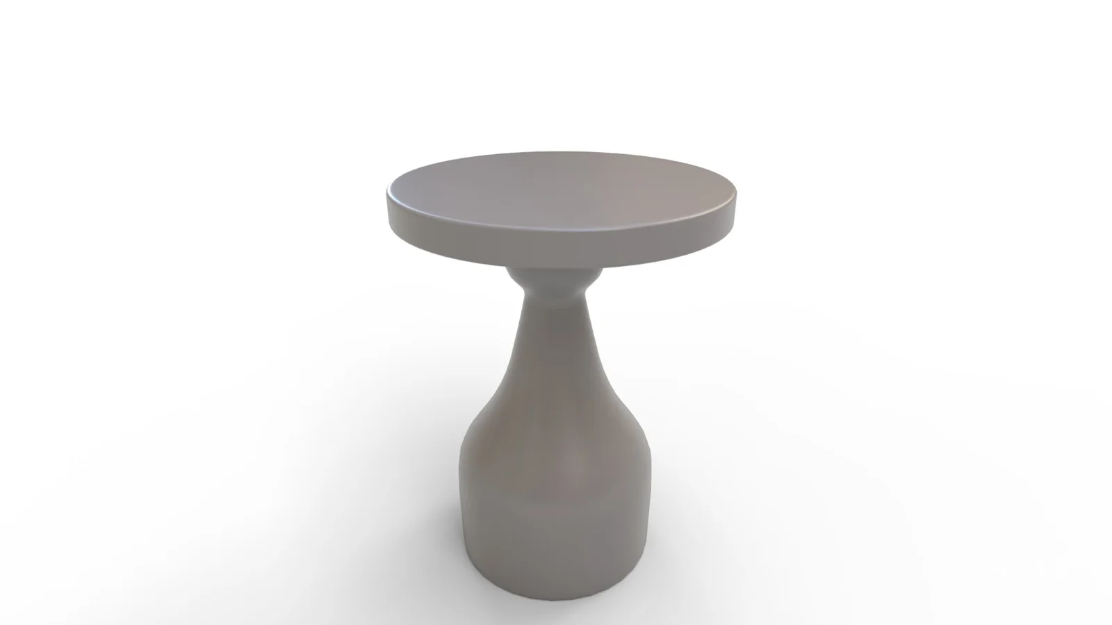 Solid Wood Pedestal End Table - Image 1