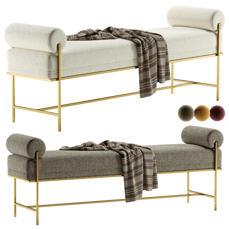 Bolster White Bench - Image 1