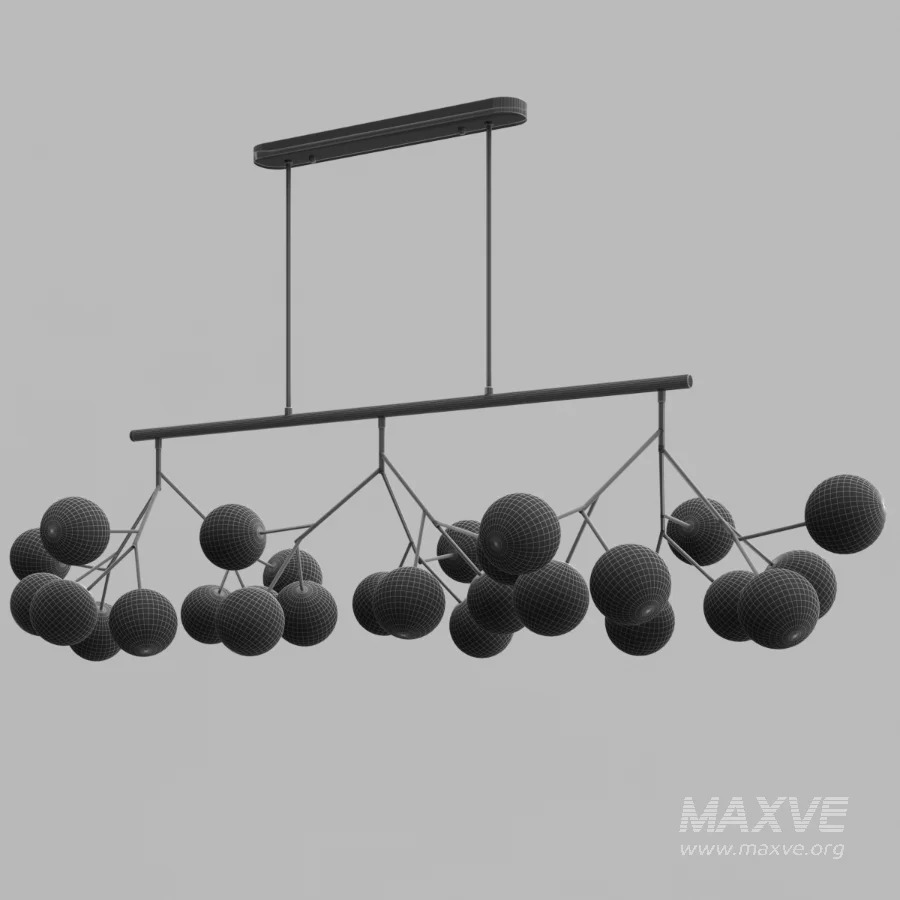 Industrial Sphere Glass Chandelier - Image 2