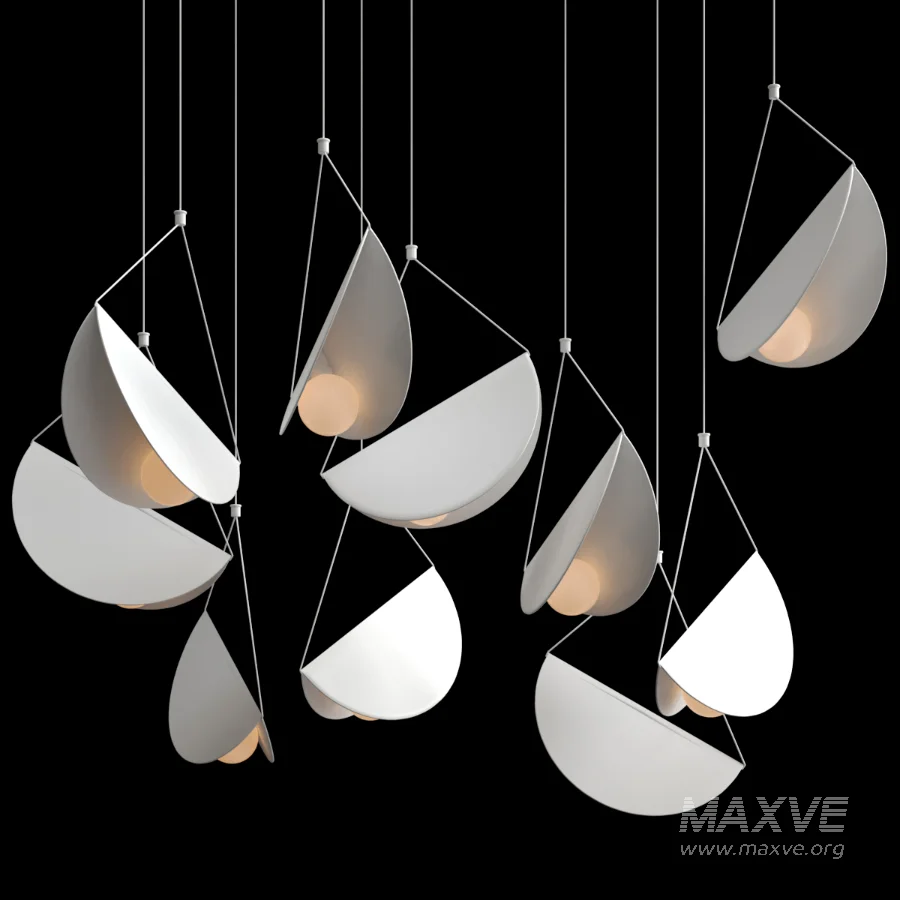 White glider pendant light - Image 3