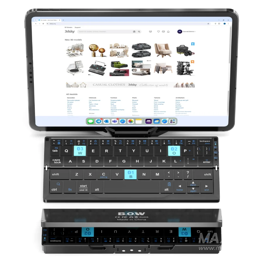 Bluetooth Keyboard Foldable iPad Pro - Image 4