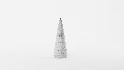 Pre Lit Caviar Beaded Glass Trees White - Thumbnail 10
