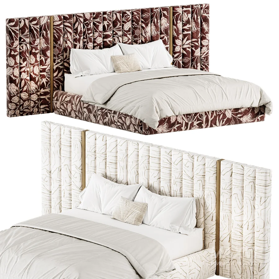 Summerton Stone White Fabric Queen Bed - Image 4