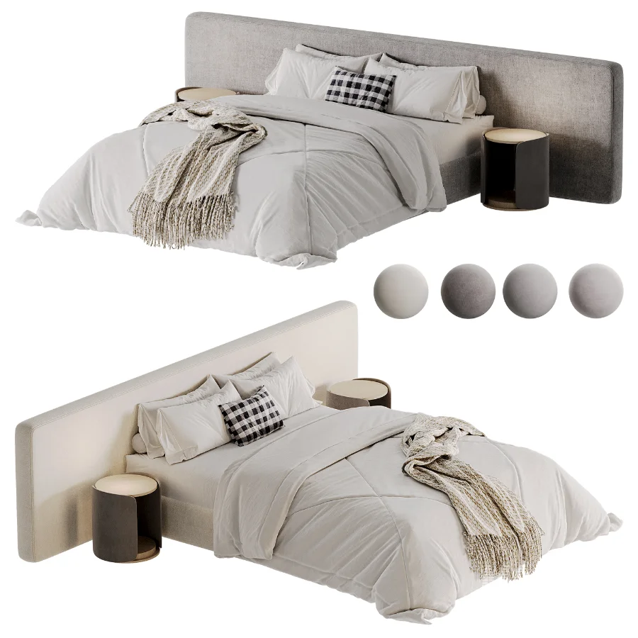 Modern Double Bed 03 - Image 3