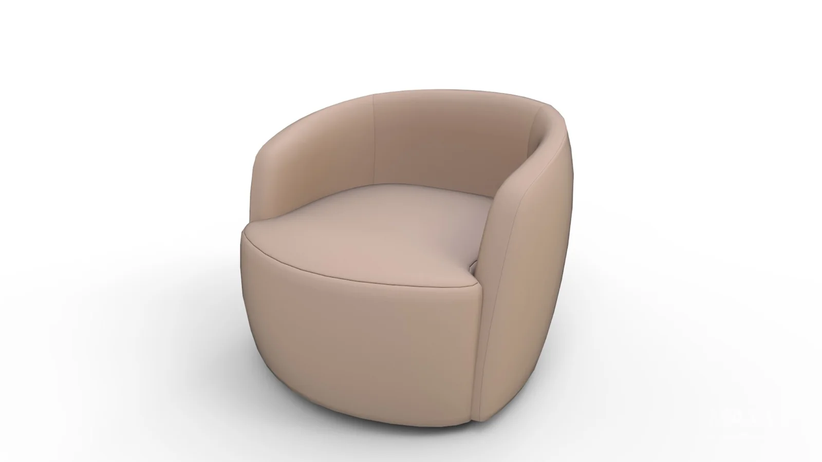 Tub Swivel Chair Sand Velvet - Image 6