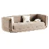 Clementine Dove Grey Woven 3 Seater Fabric Sofa - Thumbnail 1