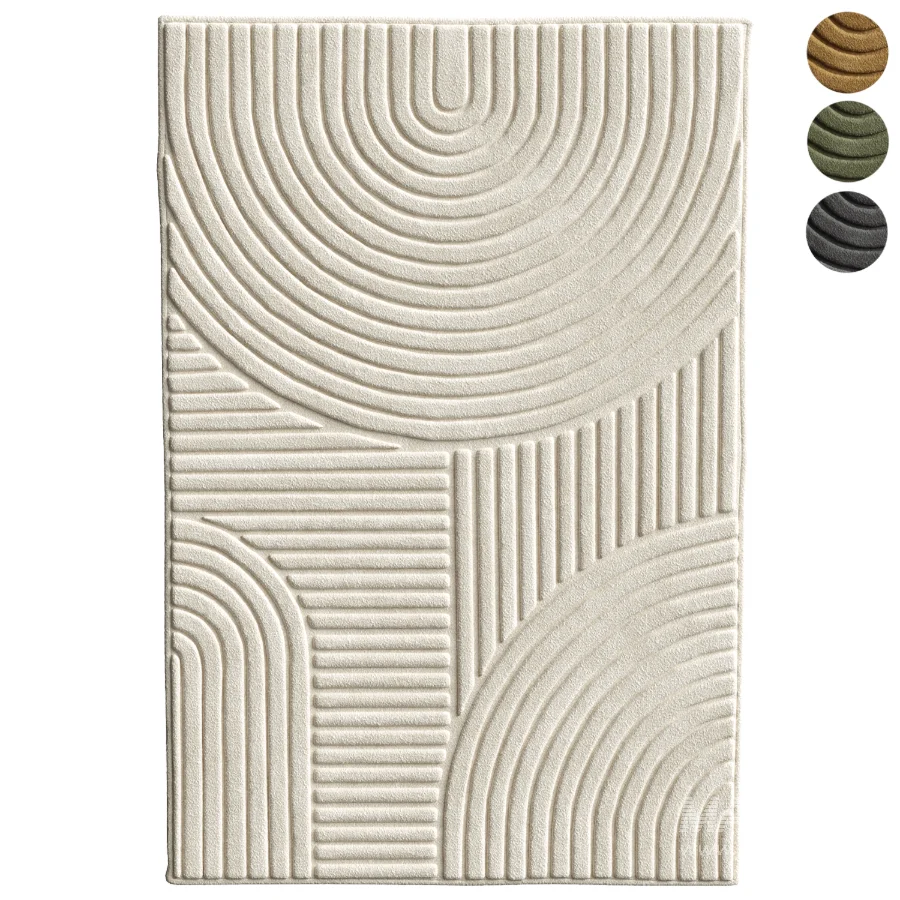 Embossed arches tufted rug - Image 1