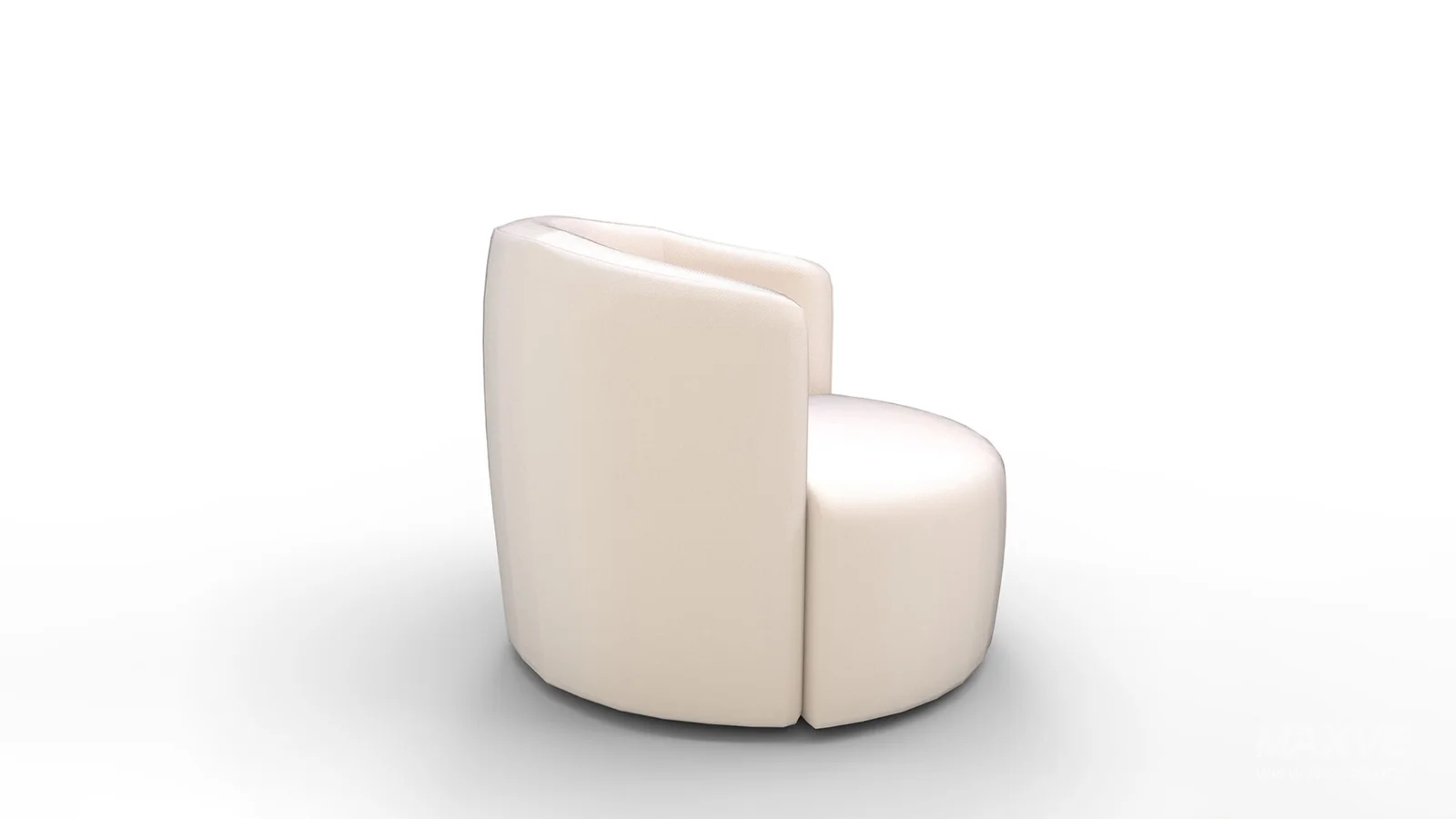 Tub Swivel Chair Talc Linen - Image 5