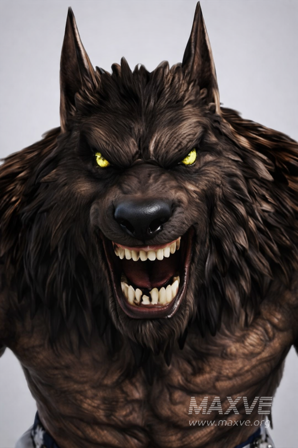 Realistic Muscular Werewolf Monster - Image 1