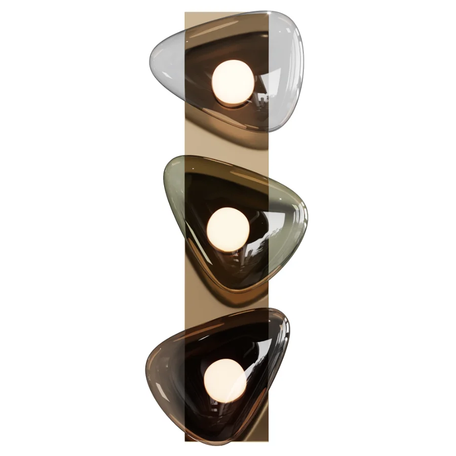 Modern Organic Glass Wall Lamp - Image 2