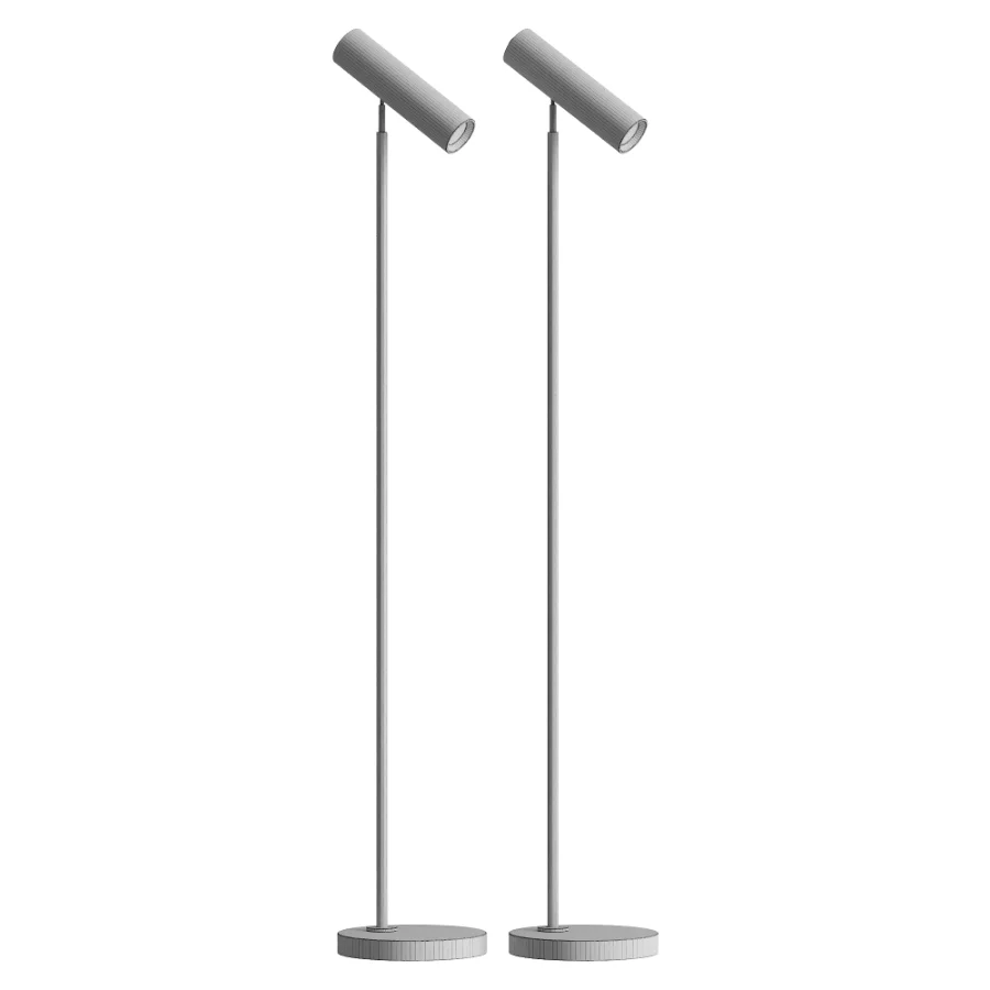 Thames Brass And White Floor Lamp - Image 3