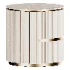 Archie Cream Wooden Oval Bedside Table - Thumbnail 3