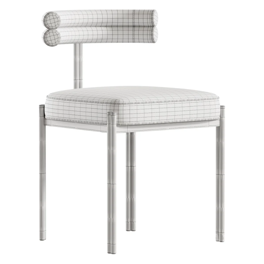 Industrial Velvet Dining Room Chair - Image 8