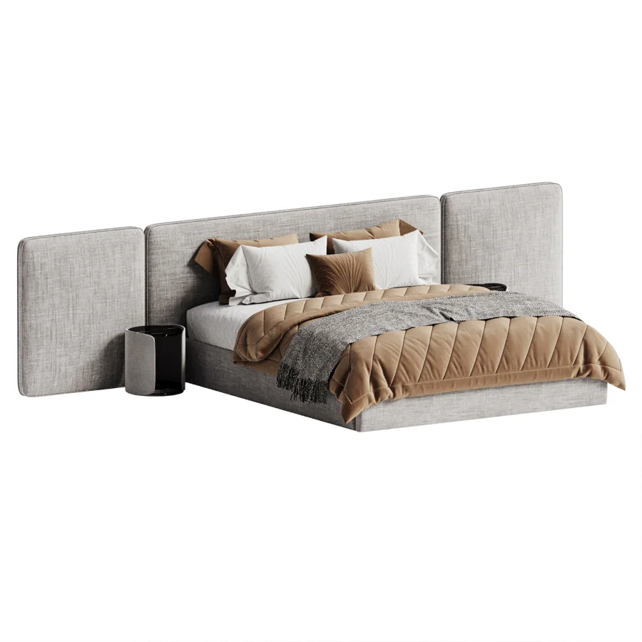 Japandi Modern Double Bed - Image 1