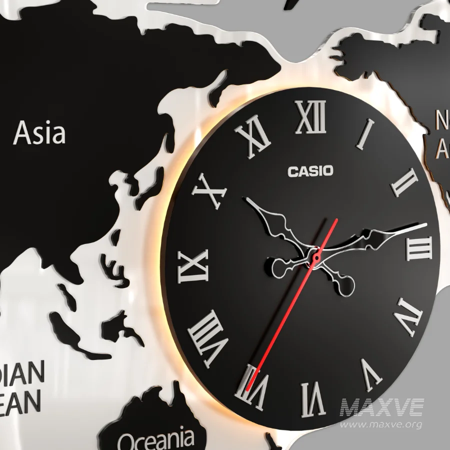 3D WORLD MAP CLOCK - Image 2