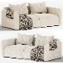 Straight sofa Kartos Velvet by divan - Thumbnail 5