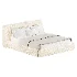 Riviera Isabelline White Fabric Queen Bed - Thumbnail 1