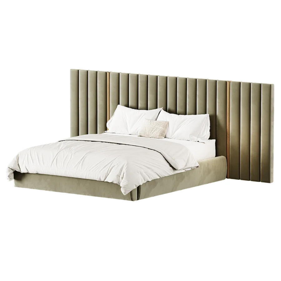 Summerton Stone White Fabric Queen Bed - Image 1