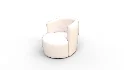 Tub Swivel Chair Talc Linen - Thumbnail 8