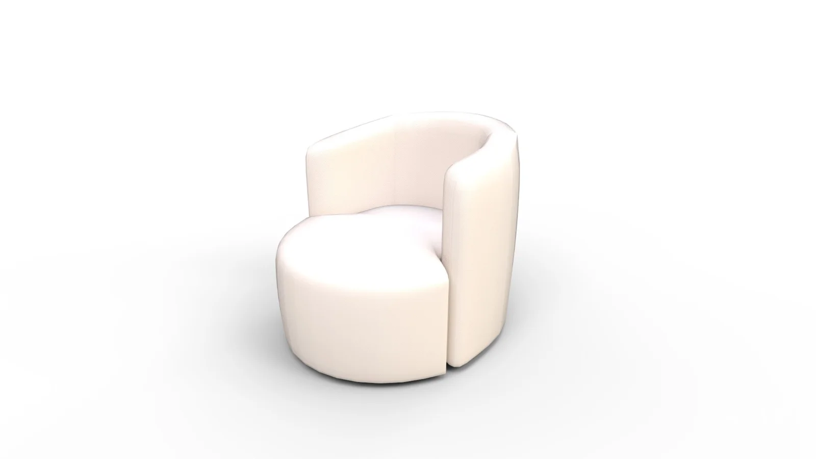 Tub Swivel Chair Talc Linen - Image 8