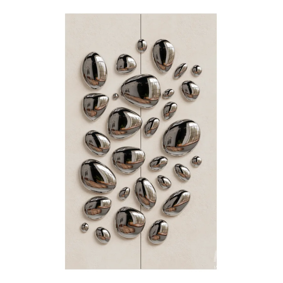 Chrome Bubble Wall Decor 26 - Image 2